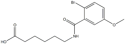 6-[(2-bromo-5-methoxybenzoyl)amino]hexanoic acid Structure