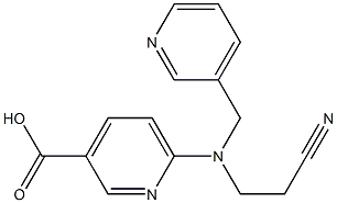 6-[(2-cyanoethyl)(pyridin-3-ylmethyl)amino]pyridine-3-carboxylic acid Structure