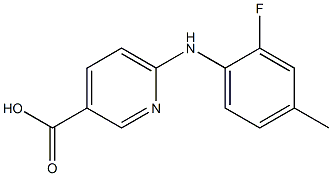 6-[(2-fluoro-4-methylphenyl)amino]pyridine-3-carboxylic acid 구조식 이미지