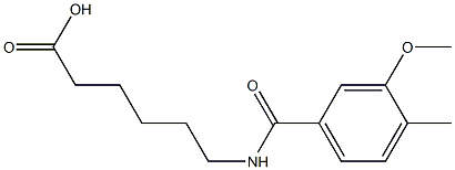 6-[(3-methoxy-4-methylphenyl)formamido]hexanoic acid Structure