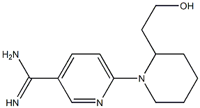 6-[2-(2-hydroxyethyl)piperidin-1-yl]pyridine-3-carboximidamide Structure