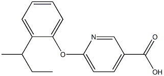 6-[2-(butan-2-yl)phenoxy]pyridine-3-carboxylic acid Structure