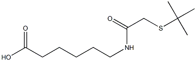 6-[2-(tert-butylsulfanyl)acetamido]hexanoic acid Structure