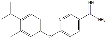 6-[3-methyl-4-(propan-2-yl)phenoxy]pyridine-3-carboximidamide Structure