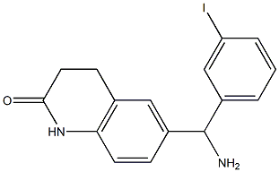 6-[amino(3-iodophenyl)methyl]-1,2,3,4-tetrahydroquinolin-2-one Structure