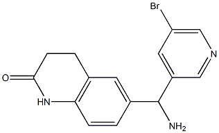 6-[amino(5-bromopyridin-3-yl)methyl]-1,2,3,4-tetrahydroquinolin-2-one 구조식 이미지