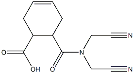 6-[bis(cyanomethyl)carbamoyl]cyclohex-3-ene-1-carboxylic acid 구조식 이미지