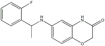 6-{[1-(2-fluorophenyl)ethyl]amino}-3,4-dihydro-2H-1,4-benzoxazin-3-one Structure