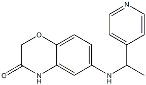 6-{[1-(pyridin-4-yl)ethyl]amino}-3,4-dihydro-2H-1,4-benzoxazin-3-one 구조식 이미지