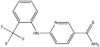 6-{[2-(trifluoromethyl)phenyl]amino}pyridine-3-carbothioamide Structure