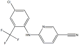 6-{[4-chloro-2-(trifluoromethyl)phenyl]amino}pyridine-3-carbonitrile 구조식 이미지