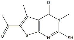 6-acetyl-2-mercapto-3,5-dimethylthieno[2,3-d]pyrimidin-4(3H)-one Structure