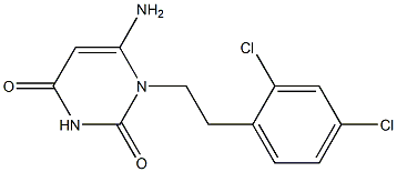 6-amino-1-[2-(2,4-dichlorophenyl)ethyl]-1,2,3,4-tetrahydropyrimidine-2,4-dione 구조식 이미지