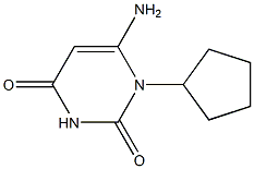 6-amino-1-cyclopentyl-1,2,3,4-tetrahydropyrimidine-2,4-dione 구조식 이미지