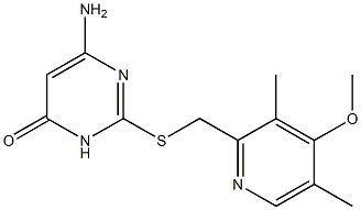 6-amino-2-{[(4-methoxy-3,5-dimethylpyridin-2-yl)methyl]sulfanyl}-3,4-dihydropyrimidin-4-one 구조식 이미지