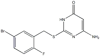 6-amino-2-{[(5-bromo-2-fluorophenyl)methyl]sulfanyl}-3,4-dihydropyrimidin-4-one Structure