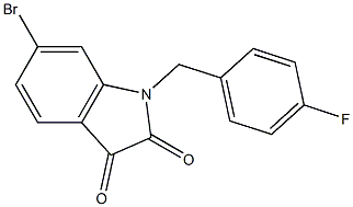 6-bromo-1-[(4-fluorophenyl)methyl]-2,3-dihydro-1H-indole-2,3-dione 구조식 이미지