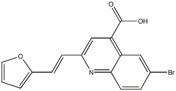 6-bromo-2-[(E)-2-(2-furyl)vinyl]quinoline-4-carboxylic acid Structure