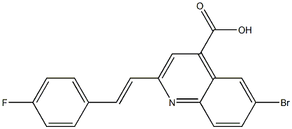 6-bromo-2-[(E)-2-(4-fluorophenyl)vinyl]quinoline-4-carboxylic acid 구조식 이미지