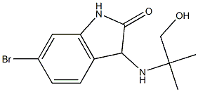 6-bromo-3-[(1-hydroxy-2-methylpropan-2-yl)amino]-2,3-dihydro-1H-indol-2-one 구조식 이미지