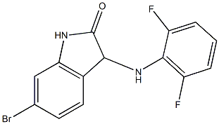 6-bromo-3-[(2,6-difluorophenyl)amino]-2,3-dihydro-1H-indol-2-one 구조식 이미지