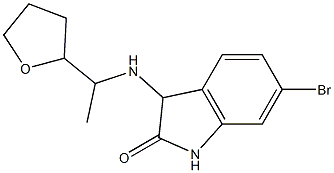 6-bromo-3-{[1-(oxolan-2-yl)ethyl]amino}-2,3-dihydro-1H-indol-2-one 구조식 이미지