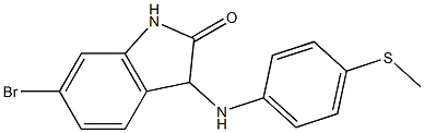 6-bromo-3-{[4-(methylsulfanyl)phenyl]amino}-2,3-dihydro-1H-indol-2-one 구조식 이미지