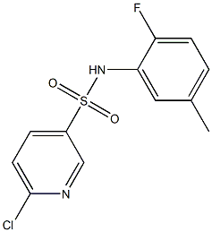 6-chloro-N-(2-fluoro-5-methylphenyl)pyridine-3-sulfonamide 구조식 이미지