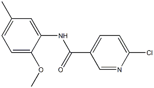 6-chloro-N-(2-methoxy-5-methylphenyl)pyridine-3-carboxamide 구조식 이미지