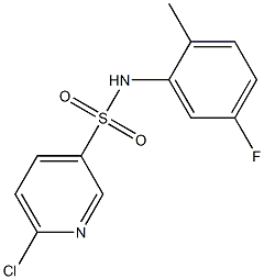 6-chloro-N-(5-fluoro-2-methylphenyl)pyridine-3-sulfonamide Structure