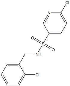 6-chloro-N-[(2-chlorophenyl)methyl]pyridine-3-sulfonamide 구조식 이미지