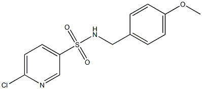 6-chloro-N-[(4-methoxyphenyl)methyl]pyridine-3-sulfonamide 구조식 이미지