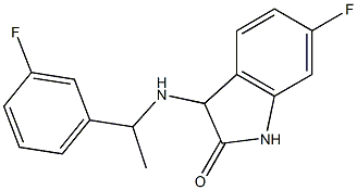 6-fluoro-3-{[1-(3-fluorophenyl)ethyl]amino}-2,3-dihydro-1H-indol-2-one Structure