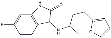 6-fluoro-3-{[4-(furan-2-yl)butan-2-yl]amino}-2,3-dihydro-1H-indol-2-one 구조식 이미지
