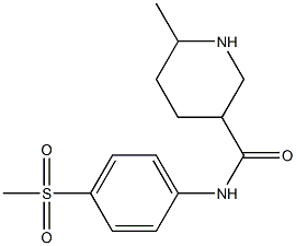 6-methyl-N-[4-(methylsulfonyl)phenyl]piperidine-3-carboxamide Structure