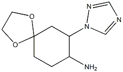 7-(1H-1,2,4-triazol-1-yl)-1,4-dioxaspiro[4.5]dec-8-ylamine 구조식 이미지