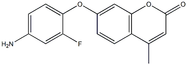 7-(4-amino-2-fluorophenoxy)-4-methyl-2H-chromen-2-one 구조식 이미지