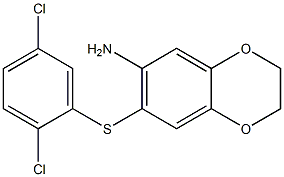 7-[(2,5-dichlorophenyl)sulfanyl]-2,3-dihydro-1,4-benzodioxin-6-amine Structure