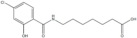 7-[(4-chloro-2-hydroxyphenyl)formamido]heptanoic acid 구조식 이미지