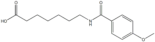 7-[(4-methoxybenzoyl)amino]heptanoic acid 구조식 이미지