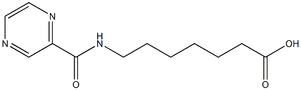 7-[(pyrazin-2-ylcarbonyl)amino]heptanoic acid Structure