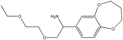 7-[1-amino-2-(2-ethoxyethoxy)ethyl]-3,4-dihydro-2H-1,5-benzodioxepine 구조식 이미지