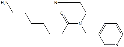 7-amino-N-(2-cyanoethyl)-N-(pyridin-3-ylmethyl)heptanamide 구조식 이미지