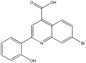 7-bromo-2-(2-hydroxyphenyl)quinoline-4-carboxylic acid Structure