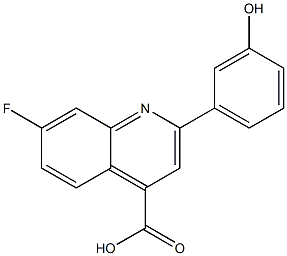 7-fluoro-2-(3-hydroxyphenyl)quinoline-4-carboxylic acid 구조식 이미지