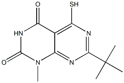 7-tert-butyl-5-mercapto-1-methylpyrimido[4,5-d]pyrimidine-2,4(1H,3H)-dione Structure