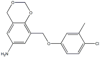 8-(4-chloro-3-methylphenoxymethyl)-2,4-dihydro-1,3-benzodioxin-6-amine Structure