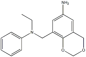 8-{[ethyl(phenyl)amino]methyl}-2,4-dihydro-1,3-benzodioxin-6-amine 구조식 이미지