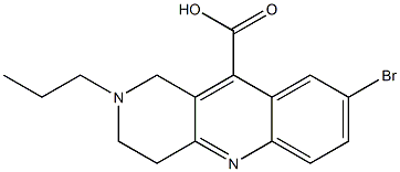 8-bromo-2-propyl-1,2,3,4-tetrahydrobenzo[b]-1,6-naphthyridine-10-carboxylic acid Structure