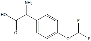 amino[4-(difluoromethoxy)phenyl]acetic acid Structure